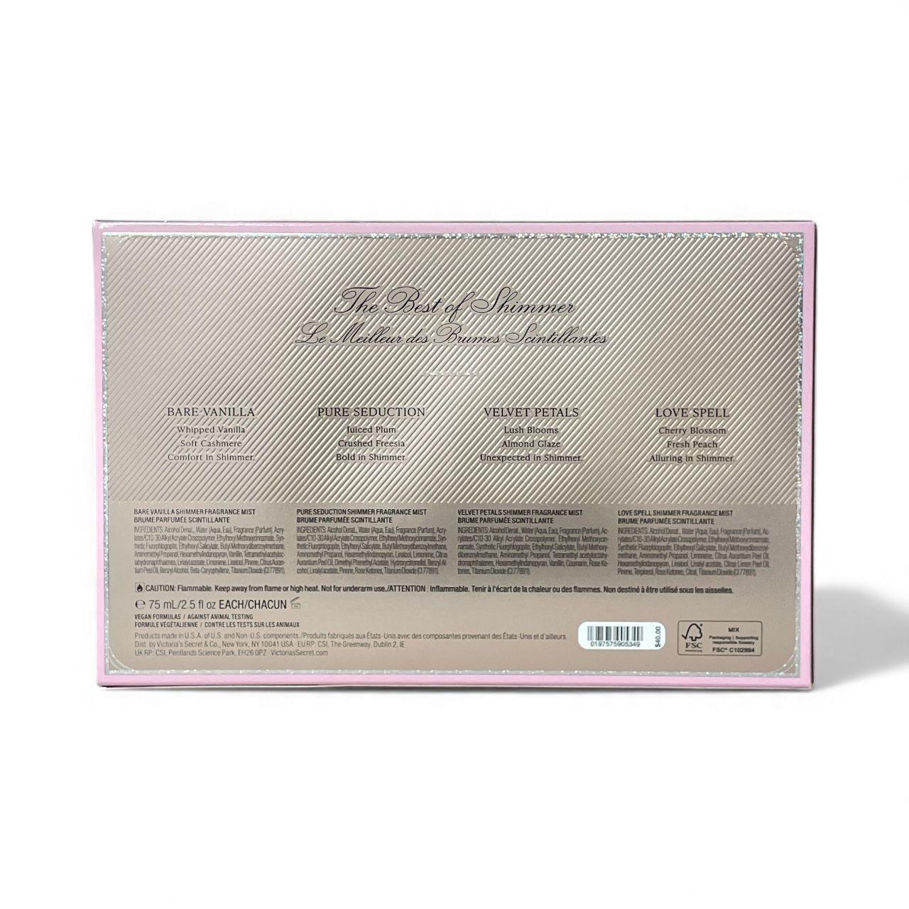 Set Victoria’s Secret Shimmer – Mini Mist Collection (4 Fragancias)